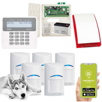 ZESTAW ALARMOWY SATEL PERFECTA 16 SET-A 5 CZUJEK BOSCH PET + PRF-LCD + SYRENA SP-4001 R